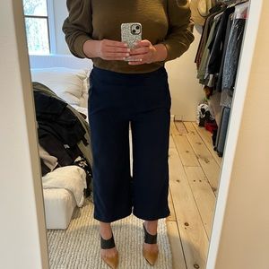Wide leg cropped pants